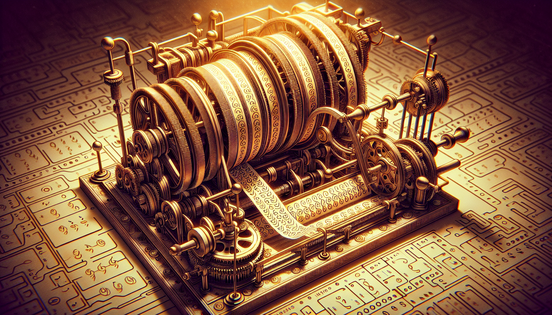 Illustration of a universal Turing machine