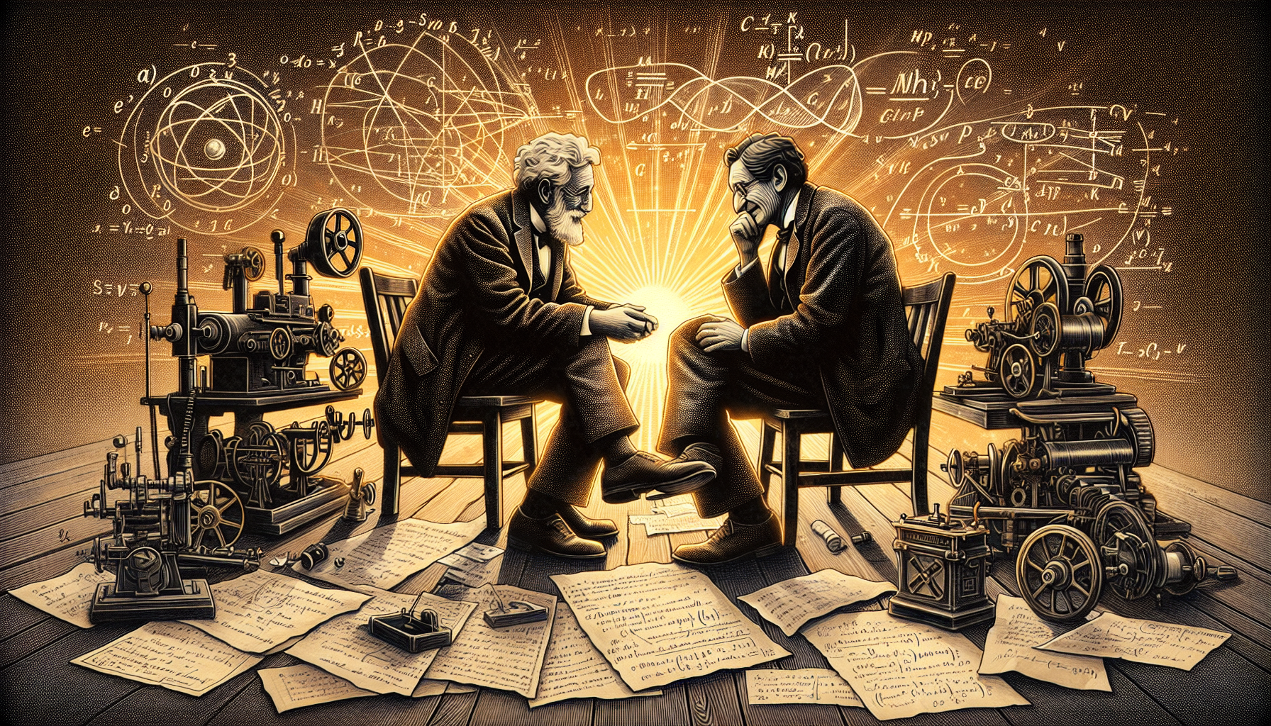 Illustration of Alan Turing and Christopher Morcom